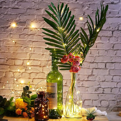 Battery Operated Starry Lights - 18FT 50 Micro LEDs, Warm White, Waterproof, Christmas Tree, Wreath, DIY Wedding