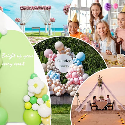 LEBENGURU Upgraded 7.2FT Wedding Arch Cover, Green Spandex Fitted Arch Backdrop Cover, Round Top Chiara Stand Covers for Birthday Party Baby Shower Banquet Balloon Décor