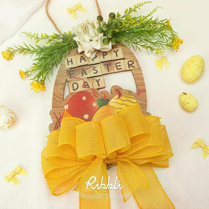 Ribbli Yellow Burlap Wired Ribbon, 2-1/2” Inch x Continuous 20 Yard, Wired Edge Ribbon for Wreaths,Big Bows,Tree Decoration,Outdoor Decoration