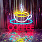 Coffee Neon Sign Coffee LED Sign Coffee Bar Neon Sign But First Coffee Neon Sign, Coffee Sign for Coffee Shop Home Coffee Lovers Art Wall Decor, 10.2" x 9.7"