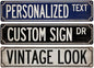 Custom Metal Sign Vintage Looking Personalized Signs - Made In USA - Custom Text Personalized Gifts For Men Gifts For Her Novelty Street Signs 104180016001