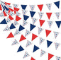 32Ft Nautical Party Decorations Red Blue White Nautical Themed Fabric Banner Triangle Pennant Flag Garland Streamers for Kids Boys Ocean Birthday Ahoy Achor Pirate Baby Shower Outdoor Garden Supplies