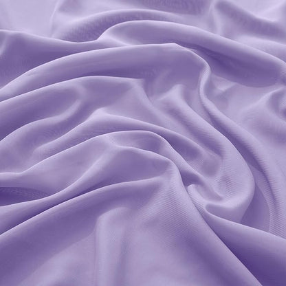 VACVELT Wedding Arch Draping Fabric, Lilac Chiffon, 2 Panels Sheer Drapes, 30 Inch x 20ft Chiffon Backdrop Curtain, Outdoor Sheer Drapery for Ceremony Party Ceiling