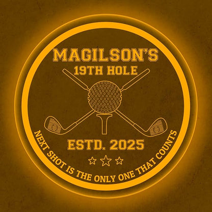 Custom Golf LED Bar Sign – Personalized Color Changing Acrylic Wall Decor for Home Bar, Man Cave, Game Room, or Patio (Golf Bar, 16 INCHES)