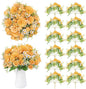 12 Packs Peonies Artificial Flowers,Silk Artificial Peonies Flowers Fake Peony Faux Floral Arrangements Bouquet for Centerpiece Table Wedding Party Home Decor Fall