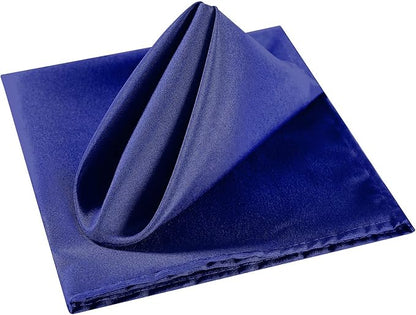 Cloth Napkins 17x17 inch Washable Polyester Dinner Napkins Soft Table Napkins for Wedding Party Dining Banquet(Royal Blue,100PCS)