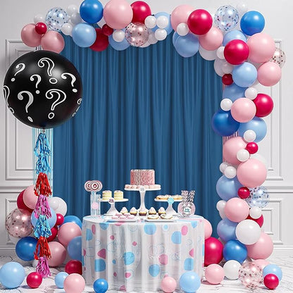 DWCN 10x10 FT Backdrop Curtains for Parties, Photography Backdrop Drapes with Rod Pockets for Wedding Decorations Stage Birthday Family Gatherings, 2 Panels 5ft x 10ft, Royal Blue