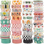 55 Rolls Holiday Washi Tape Set - Decorative Tape Seasonal Bohemian Colored Tape, Cute Washi Tapes for Journaling Supplies, Scrapbooking Supplies kit, Summer Scrapbook Supplies