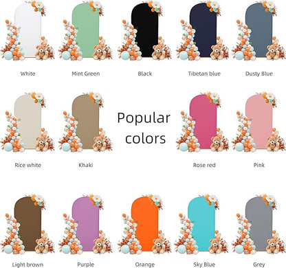 Wedding Arch Cover 4FT 5FT 6FT Arch Backdrop Cover Spandex Fitted Arch Cover for Round Top Chiara Backdrop Stand Covers for Wedding Birthday Party Baby Shower Banquet Ceremony Decoration