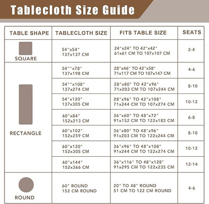 Fitable Faux Linen Tablecloths Rectangle 60 x 120 Inch - 2 Pack Neutral Table Clothes for 8 Foot Tables, Nature Faux Burlap Kitchen Table Covers for Dining, Party, Farmhouse, Banquet, Buffet