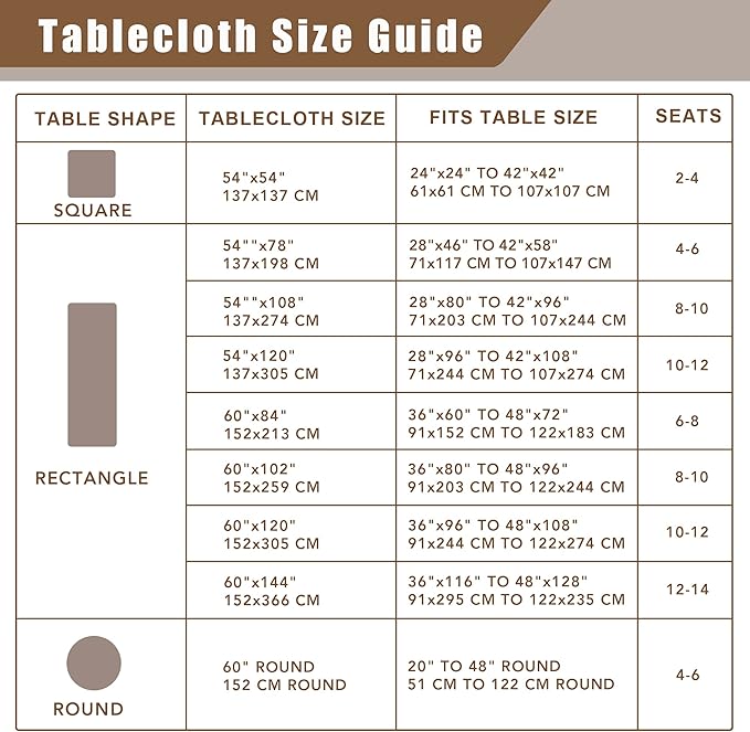 Fitable Faux Linen Tablecloths Rectangle 60 x 102 Inch - 6 Pack Neutral Table Clothes for 6 Foot Tables, Beige Faux Burlap Kitchen Table Covers for Dining, Party, Farmhouse, Banquet, Buffet