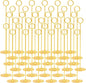 Urban Deco 36PK Table Number Holders Place Card Holders 12 Inch Table Card Holders Steel Card Holders for Photos, Food Signs, Memo Notes, Weddings, Restaurants, Birthdays (Gold 36PK)
