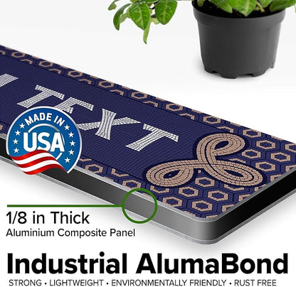 Custom Sign, Custom Street Sign, 11 Font Colors, 13 Font Styles, 4 Hole Options, 22 Sizes, 3x12 Inches, Rust Free DiBound, Fade Resistant, Made in USA by My Sign Center (Fauxsaic 1)