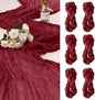 6 Pack Cheesecloth Table Runner 10Ft Christmas Gauze Boho Table Runners for Wedding Decor Bridal Shower Decorations Baby Shower Party(35" x 120")