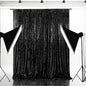 Eternal Beauty Black Sequin Backdrop, 6x6 Ft Halloween Glitter Background Curtains for Shimmer Photography Party Wedding Birthday Back Drop Decor