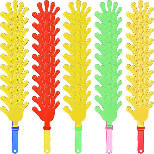 80 Pcs Hand Clappers, 7.48 Inch Noise Makers Bulk, Party Clappers Noisemakers for Sports Events, Birthday Extravaganzas(Colorful)