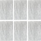 Silver Foil Fringe Curtain 3.3×8.3FT 6 Packs, Metallic Tinsel Curtains Party Streamers for Birthday Graduation Baby Shower Decoration (6pcs,3.3FT×8.3FT, Silver)