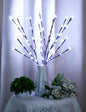 Lighted Branches for Vases Plug in - 6 Pack 24Inch 60 LED Christmas DIY Twig Pathway Lights, Artificial Tree Bendable Xmas Fairy Lights with Stakes for Outdoor Indoor Party Decoration, Pure White