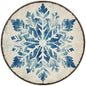 Round Christmas Metal Tin Sign Vintage Snowflake Signs Winter Christmas Sign Retro Wall Decor Tin Sign Funny Decorations for Home Cafes Office Store Pubs Tin Sign 12 * 12 in