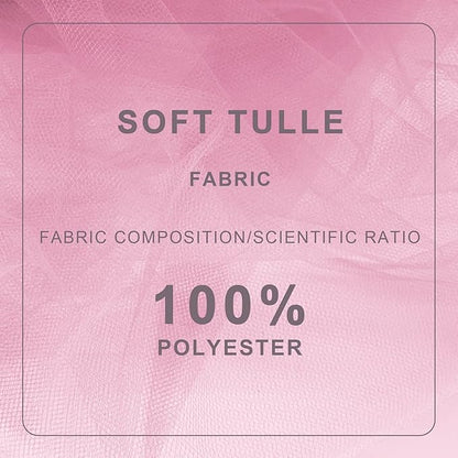 Pink Tulle Fabric Roll Spool Bolt (54 Inch by 40 Yards) Large Tulle Wedding Party Decoration, Tutu Skirt, Table Runner, Gift Wrapping, Bridal Shower, Soft & Drape (Pink)