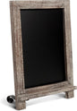 HBCY Creations Rustic Wooden Tabletop Chalkboard with Legs/Vintage Wedding Table Sign/Small Kitchen Countertop Memo Board/Antique Wooden Frame (9.5” x 14” Inches) (5- Weathered Brown)
