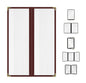 Goodsmart Restaurant Menu Covers - 25 Pack Burgundy 2 Pages / 4 Views 4.25" x 14", Top-Loading Vinyl Menu Holders with Clear Sleeves, Double-Stitched Edge, Leather-Style Café Covers with Gold Corners