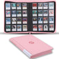 Snekdy premium 1024-pocket trading card binder, 16-pocket cards album, waterproof PU-leather Cover album with side loading, holds gaming, baseball, basketball & sports cards (Pink)