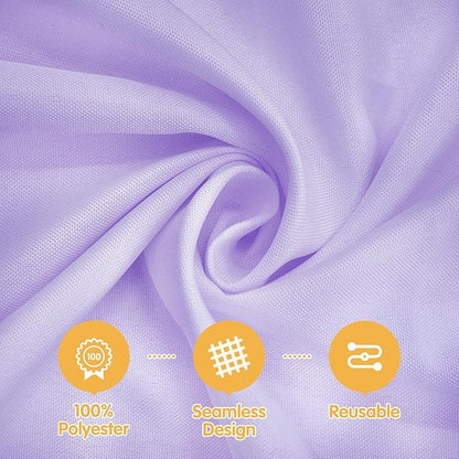 BRILLMAX 10 Pack Lavender Round Tablecloths 90 Inch - Circle Bulk Linen Polyester Fabric Washable Table Cloth Cover for Wedding Reception Banquet Birthday Party Buffet Restaurant