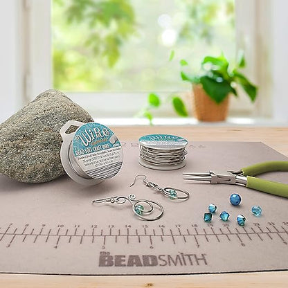 The Beadsmith Wire Elements Craft Wire – Tarnish Resistant, Soft Temper, Round, Stainless-Steel Color – 1mm, 18 Gauge, 7 Yard Spool – Jewelry Making, Wire Wrapping, Floral, & Other DIY Crafts