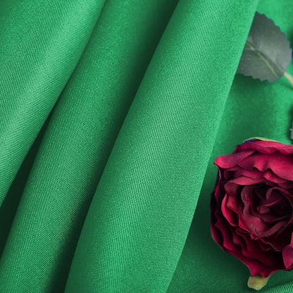 Ascoza 2pack 132 Inch Emerald Round Tablecloth in Washable Polyester Fabric for Wedding/Banquet/Restaurant/Parties