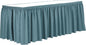 Ultimate Textile Pleat Polyester Fabric Table Skirt - Machine Washable Flame Resistant with Clips for Events, Weddings & Trade Shows, Cut & Sewn in Paterson, NJ - Slate, 7' Shirred Pleat