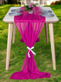 MDS Halloween Chiffon Table Runner - 25 Pack, 29 x 170 Inches, 14ft Each - Sheer Spooky Table Runners for Haunted House Parties, Trick-or-Treat Tables, Witchy Décor, Wedding & Events - Magenta