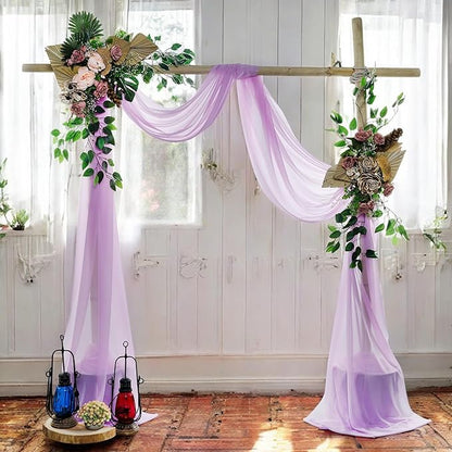 MDS Halloween Chiffon Draping Fabric - 2 Panel, 30" Wide x 75ft Long - Sheer Spooky Arbor & Canopy Drapery for Haunted House Backdrops, Party Ceilings, DIY Costumes & Themed Events - Orchid