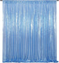 Poise3EHome 6FT x 8FT Sequin Photography Backdrop Curtain for Party Decoration, Baby Blue