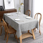 maxmill Flaxy Faux Linen Table Cloth with 2-Tone Slubby Texture Wrinkle Resistant Anti-Shrink Soft Tablecloth for Kitchen Dining Tabletop for Banquet Parties Rectangle 60 x 140 Inch Light Grey
