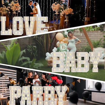 Marquee Light Up Numbers: 3FT Large Decorative Letters Signs for Party Decorations Baby Shower Birthday Wedding Engagement Anniversary, 3 Feet Tall Pre-Cut DIY Foamboard Number 13 - Easy to Assemble