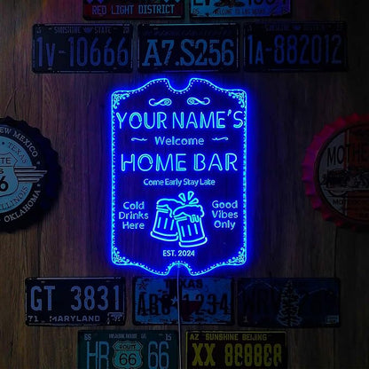 ADVPRO Personalized Your Name Home Bar RGB Dynamic Glam LED Sign - Cut-to-Edge Shape - Smart 3D Decoration - Multicolor Signage st06s32-fnd-p11a-tm-c