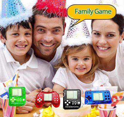 yuzshin 15Pcs Video Game Keychain Video Game Party Favors Video Game Party Supplies 3 Styles Mini Game Console Fidget Toys Bulk for Kids Classroom Prizes Goodies Bags Stuffer Backpack Keychain