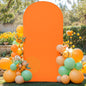 7.2FT Orange Arch Backdrop Cover - Polyester Fitted Wedding Arch Stand Covers Round Top Chiara Arch Backdrop Cover for Birthday Party Banquet Photo Background Decoration
