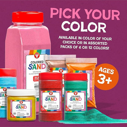 Hygloss Colored Sand for Crafts – 1 lb Bottle, Magenta – Vibrant Colorful Fine Sensory Play Sand Art Kits for Kids – Classroom Activities for Children 3 4 5 6 7 8 9 10 11 12 – Safe for Ages 3+