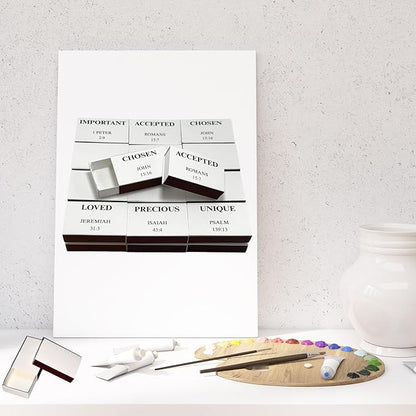 60pcs Blank Match Boxes, 2.25x1.42x0.59in Bulk Christian Bible Matchboxes DIY White Storage Containers Holders Double-Sided Striker Wedding Bridal Baby Shower Birthday Party Favor, No Matches Included
