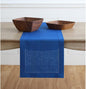 Solino Home Linen Royal Blue Table Runner 132 Inches Long - 100% Pure Linen Extra Long Table Runner 14 x 132 Inch - Classic Hemstitch
