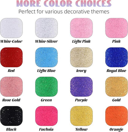 Glitter Tulle Rolls 6” by 50 Yards Sparkle Tulles Fabric Ribbon Sequin Tulle Netting Rolls for DIY Tutu Skirt Wedding Birthday Party Decoration (Light Pink-New)