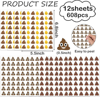 Stickers for Potty Training, 608 Pieces Sticker Party Favor Decorations Journal Teachers Scrapbooking Kids Party Supplies