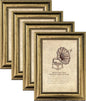 4x6 Picture Frame with Real Glass, 4 set Ornate Vintage Picture Frames for Wall or Tabletop Display, Gold 4 x 6 Frame for Wall home best gift