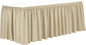 Ultimate Textile Pleat Polyester Fabric Table Skirt - Machine Washable Flame Resistant with Clips for Events, Weddings & Trade Shows, Cut & Sewn in Paterson, NJ - Tan, 7' Shirred Pleat