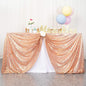 ShinyBeauty Square Tablecloth 72x72-Inch Sequin Tablecloth Overlay Rose Gold Table Cover Sequined Table Cloths for Wedding Rose Gold Shimmer Tablecloth Linen Square Overlay for Cocktail/Cake