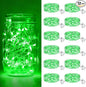 btfarm 12 Pack Fairy Lights Battery Operated [3 Modes], 7ft 20 Led Twinkle Lights String Lights Waterproof Bulk Small Mini Silver Wire for Mason Jars Vases Wedding Table Centerpiece, Green