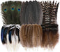 Holmgren 24pcs Natural Feathers Bulk - 6 Styles Assorted Peacock, Pheasant, Turkey Feathers for Craft DIY Jewelry Hat Wedding Home Party Decoration