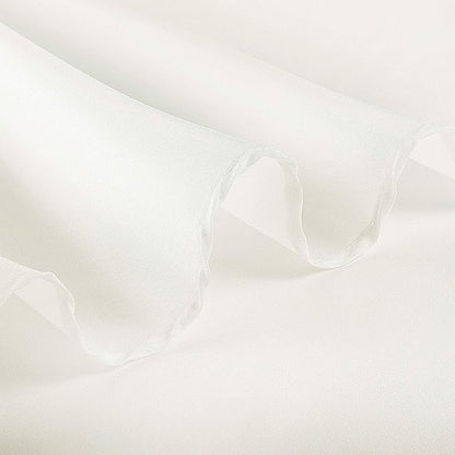 Ascoza 2pack 90 Inch Ivory Round Tablecloth in Polyester Fabric for Wedding/Banquet/Restaurant/Parties